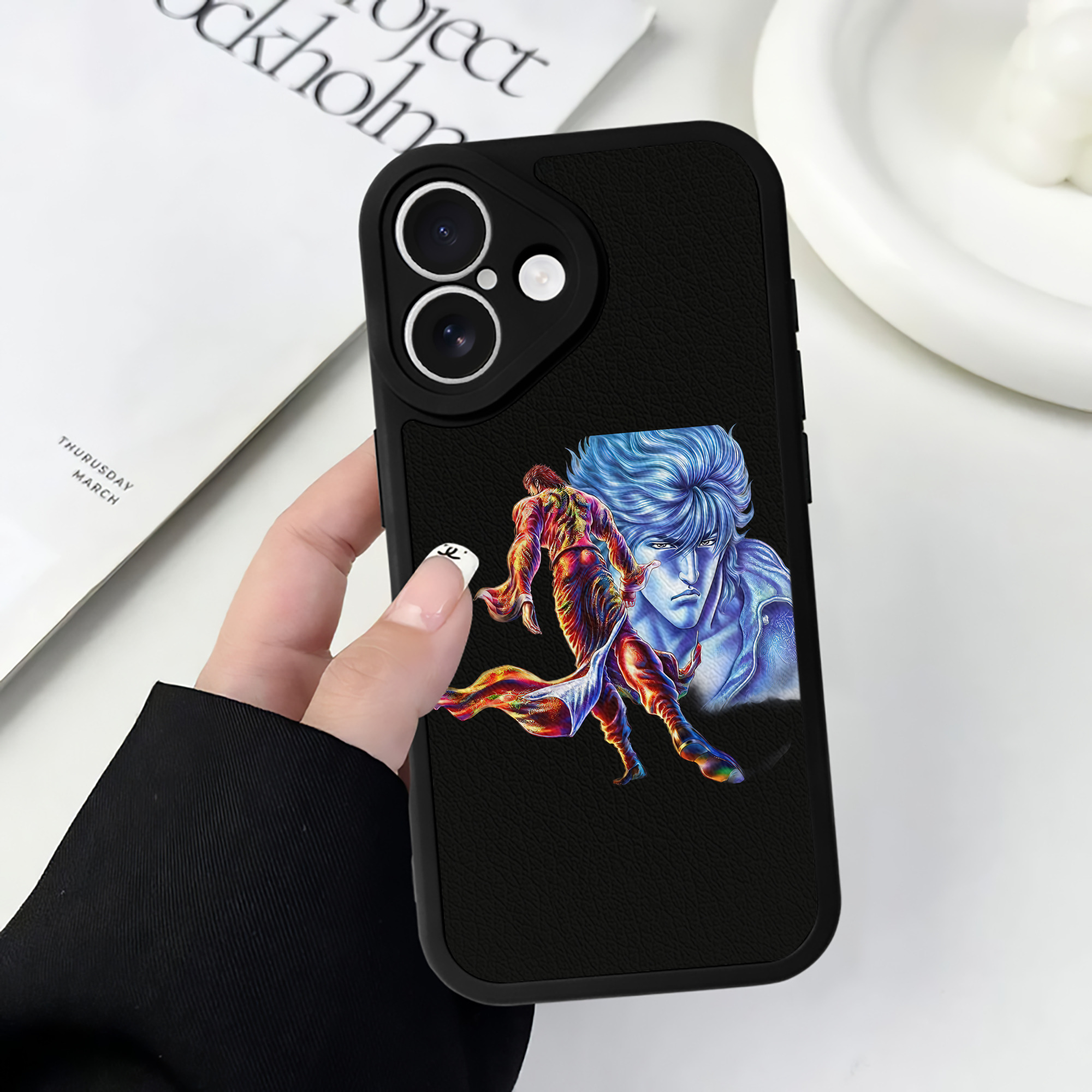 （画像用） 北斗の拳 Fist of the North Star 【iPhone 16シリーズ対応】シリコンスマホケース（レザー調） 材質：シリコン